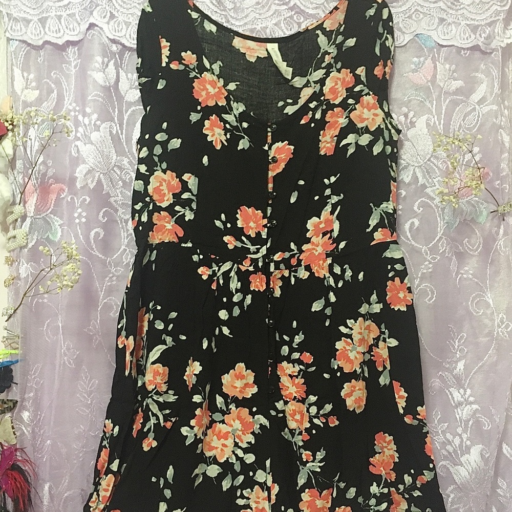 Cute floral button up romper